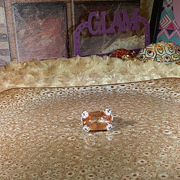 Nolan Miller AB Coated Champagne  cocktail ring - Picture 7 of 7